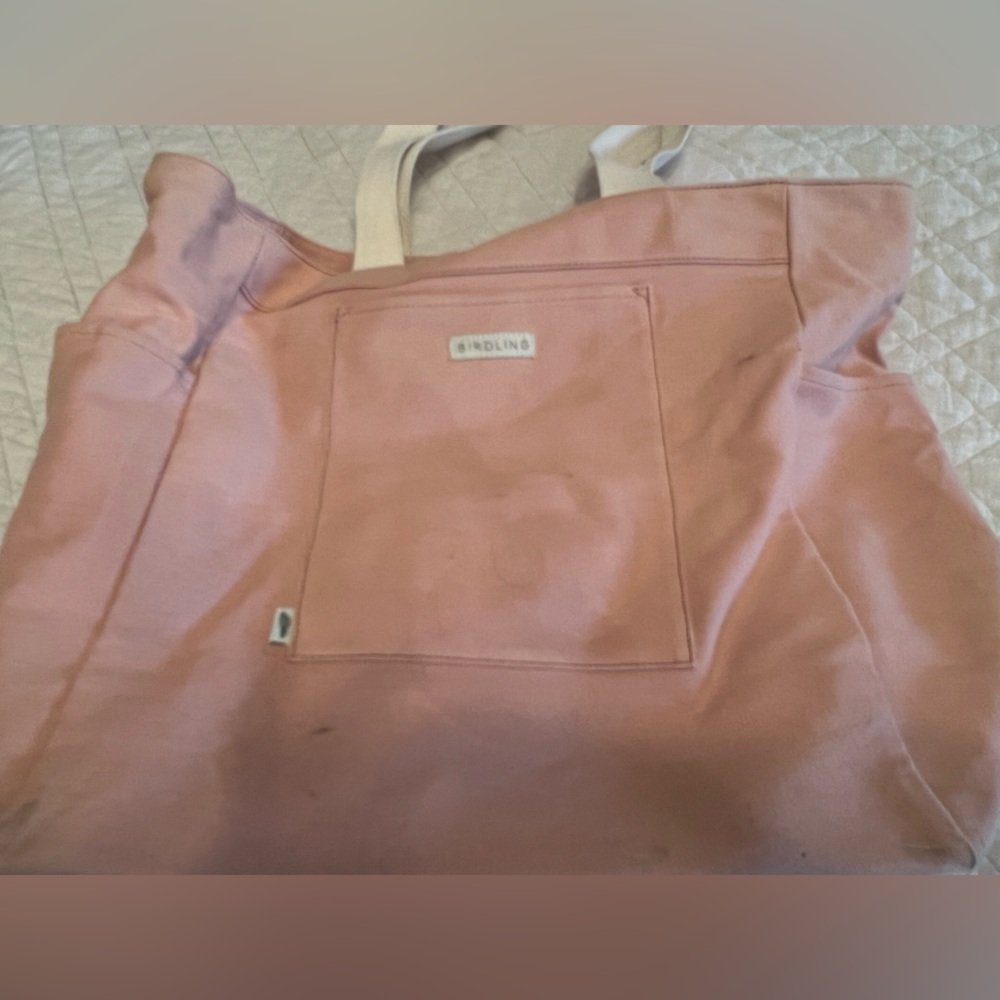Pink Canvas Tote Bag with Cream Straps
Birdling totes